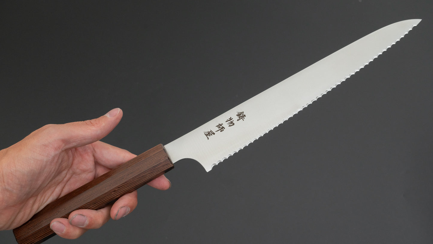 Hitohira Imojiya TH Stainless Bread Knife 240mm Wenge Handle (Wa/ Mono)