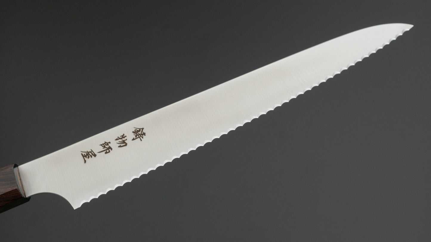 Hitohira Imojiya TH Stainless Bread Knife 240mm Ebony Handle (Wa)