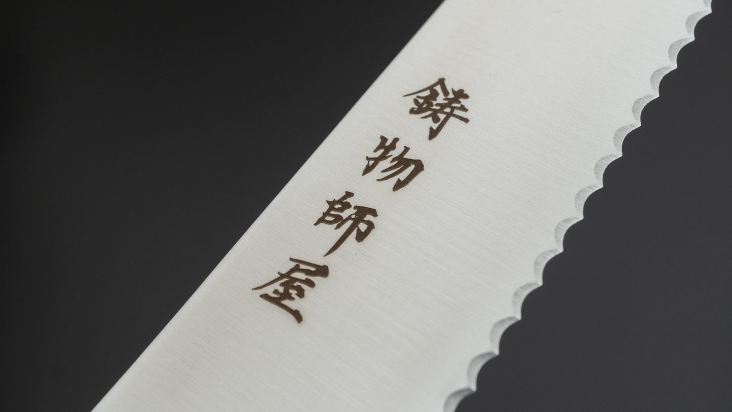 Hitohira Imojiya TH Stainless Bread Knife 240mm Ebony Handle (Wa)