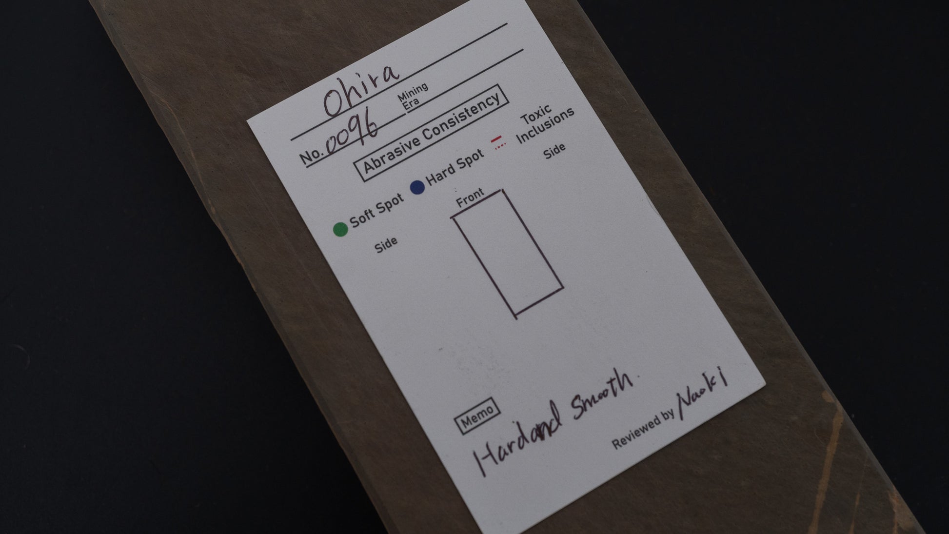 Hitohira Picked Ohira Natural Stone Type 30 (No.0096)