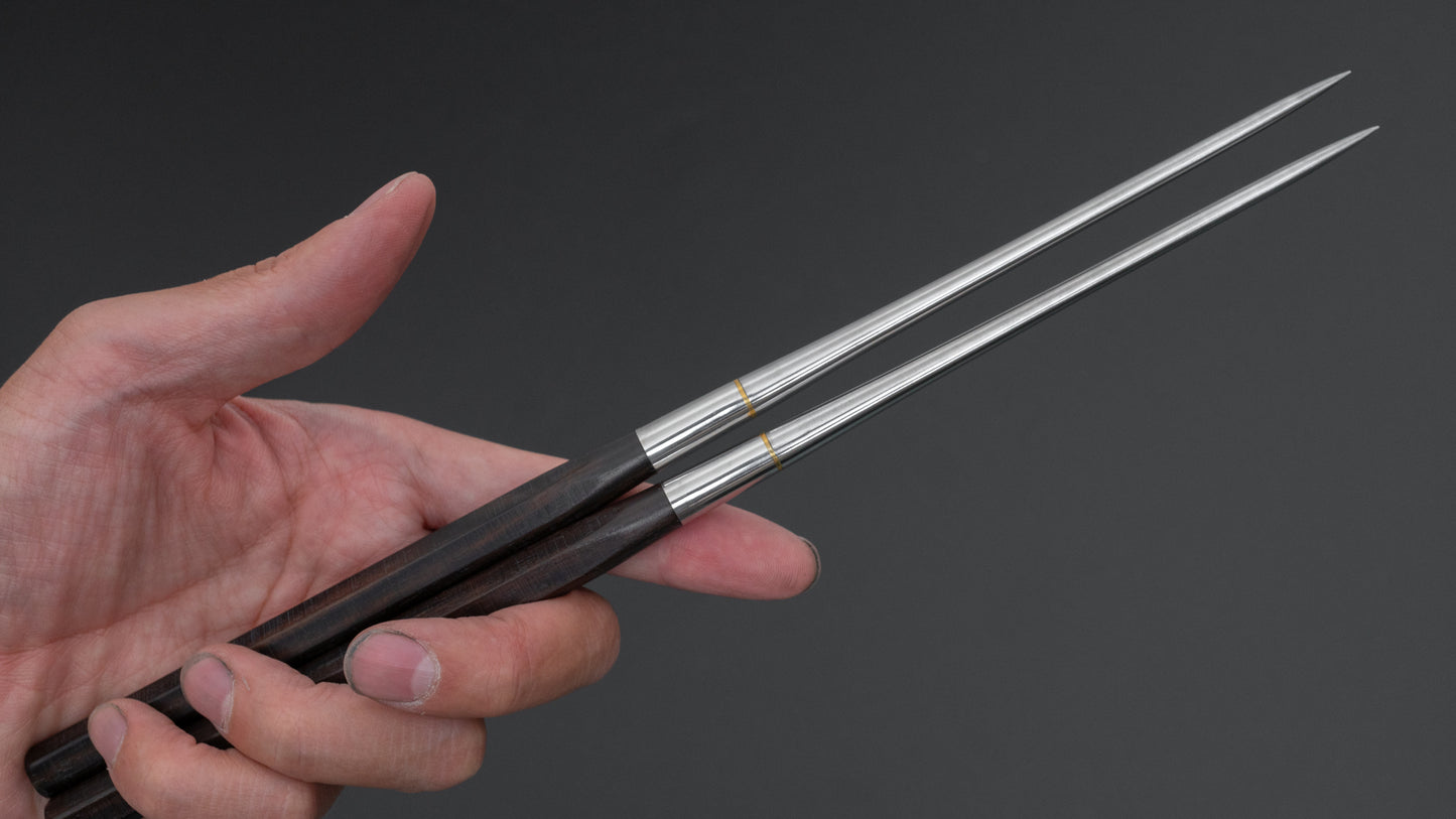 Hitohira Ebony Moribashi Chopstick 120mm Hexagonal