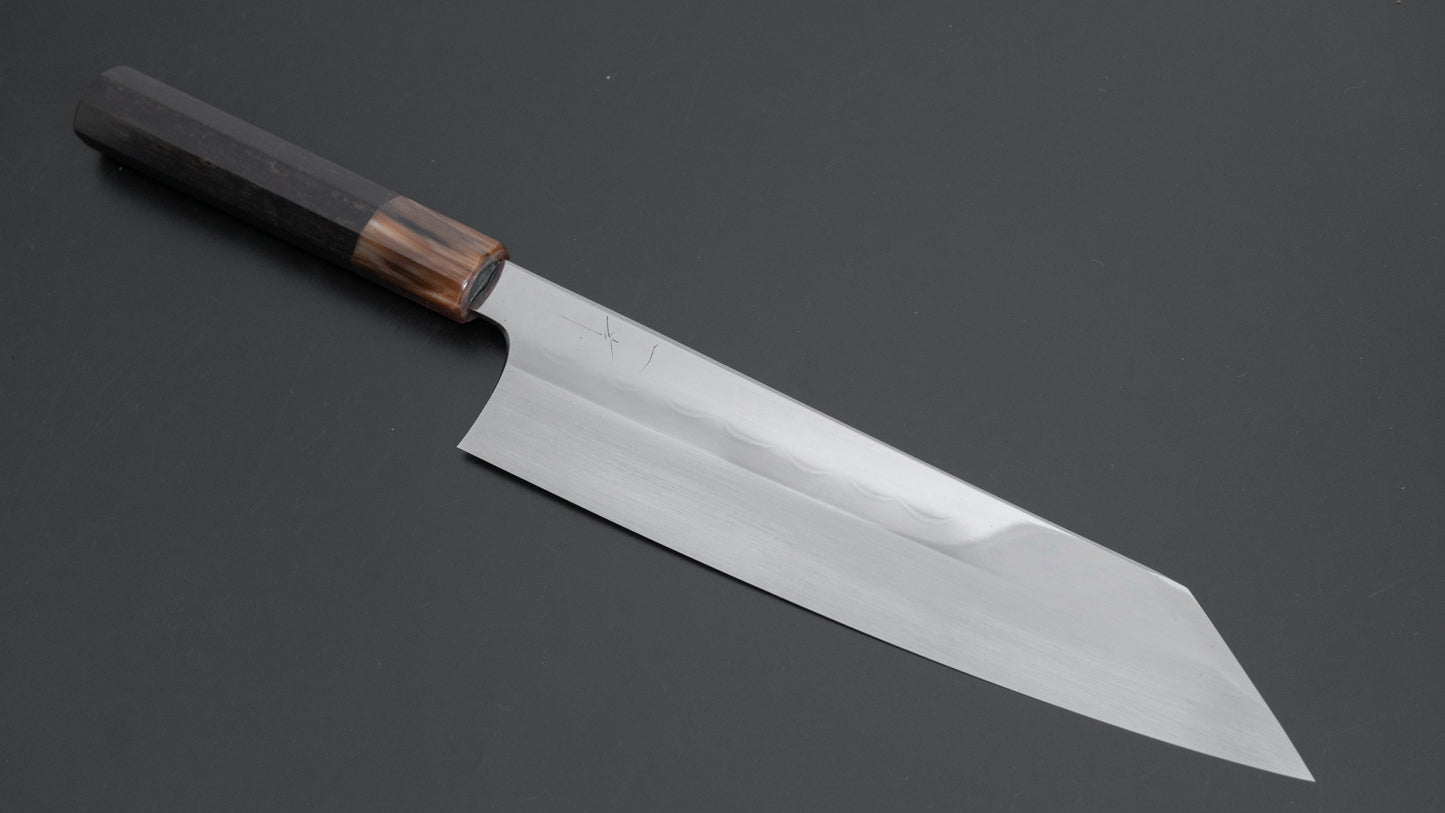 Hitohira Togashi White #1 Notaremon Mizu Honyaki Kiritsuke Gyuto 240mm Taihei Ebony Handle (#102/ Saya)