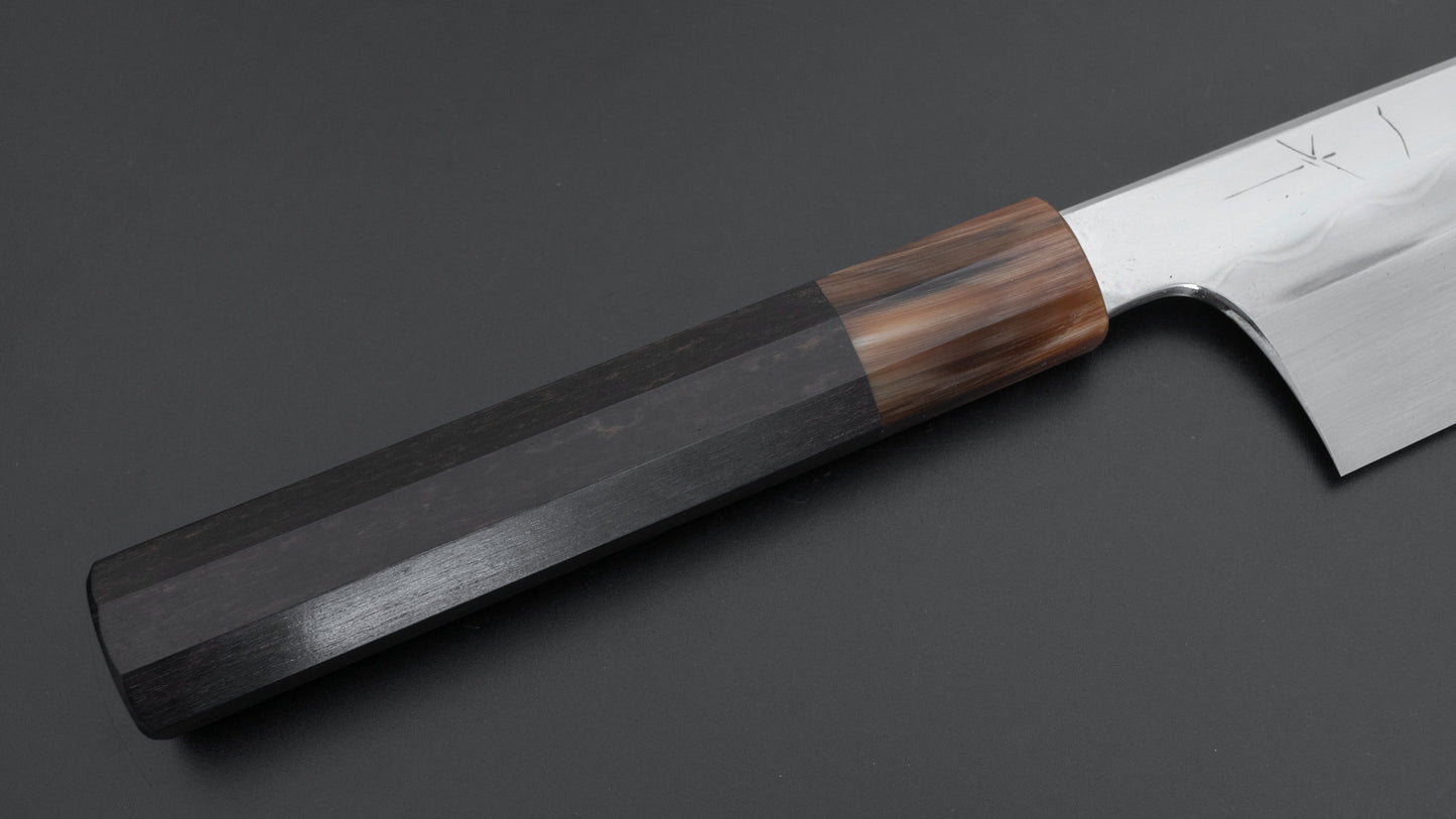 Hitohira Togashi White #1 Notaremon Mizu Honyaki Kiritsuke Gyuto 240mm Taihei Ebony Handle (#102/ Saya)