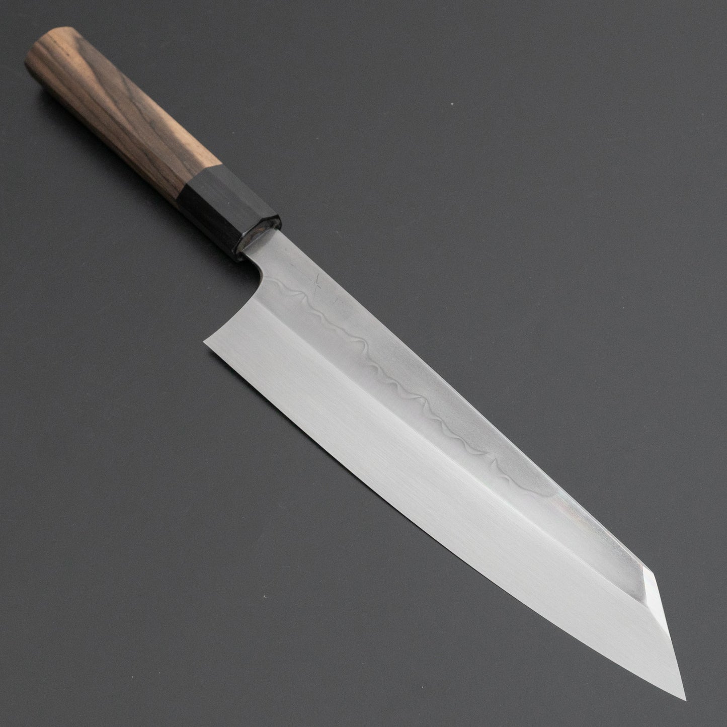 Hitohira Togashi White #1 Sanbonsugi Mizu Honyaki Kiritsuke Gyuto 240mm Kurokaki Persimmon Handle (#104/ Saya)