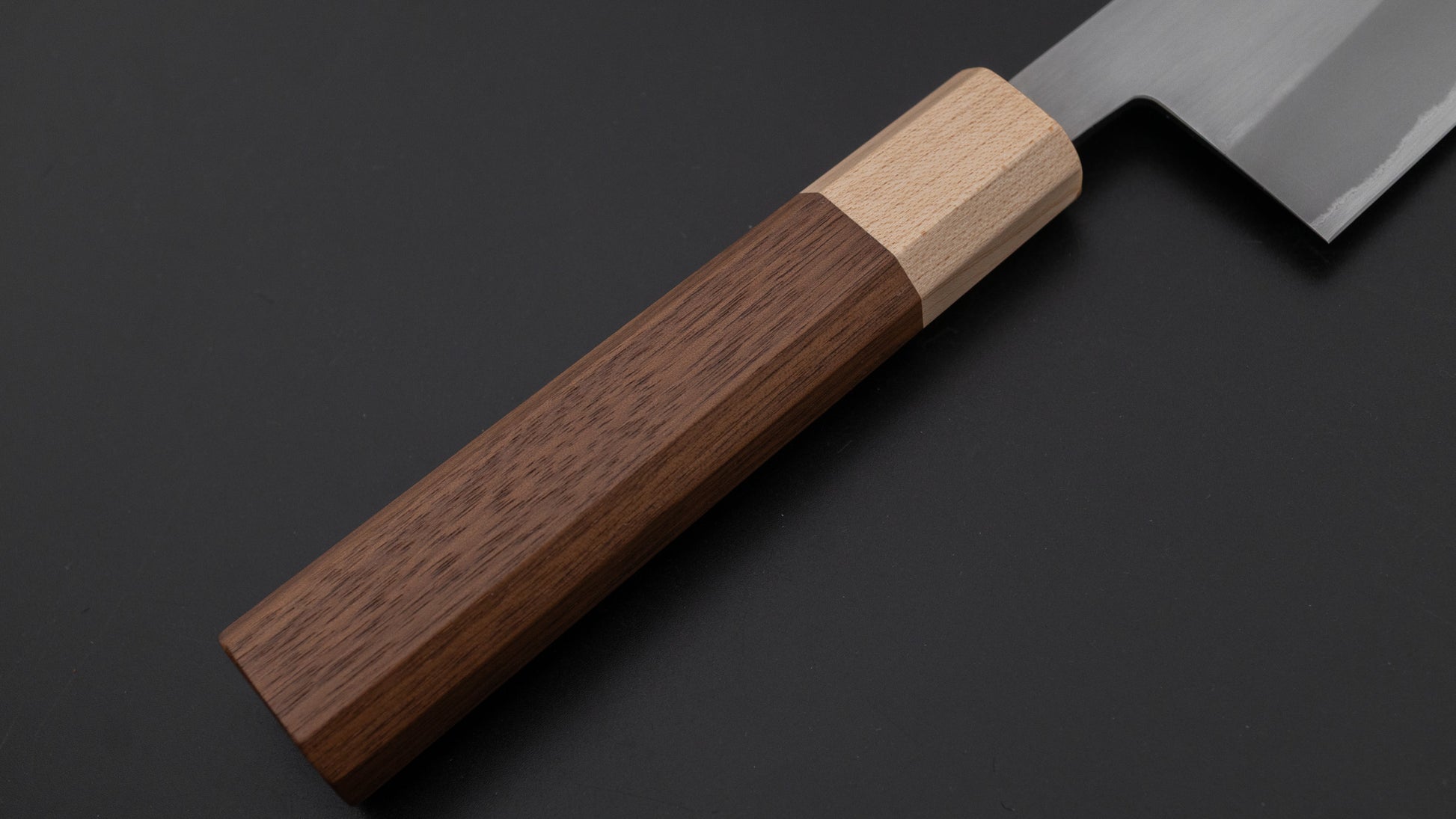 Hitohira TD Blue #2 Stainless Clad Migaki Santoku 165mm Walnut Handle