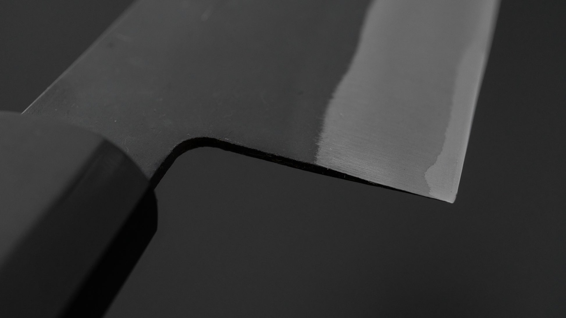 Hitohira Hizen Kurouchi Blue #1 Stainless Clad Nakiri 165mm Ho Wood Handle