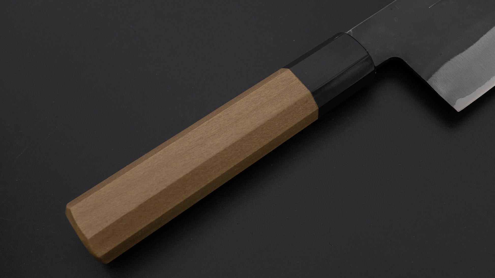 Hitohira Hizen Kurouchi Blue #1 Stainless Clad Nakiri 165mm Ho Wood Handle