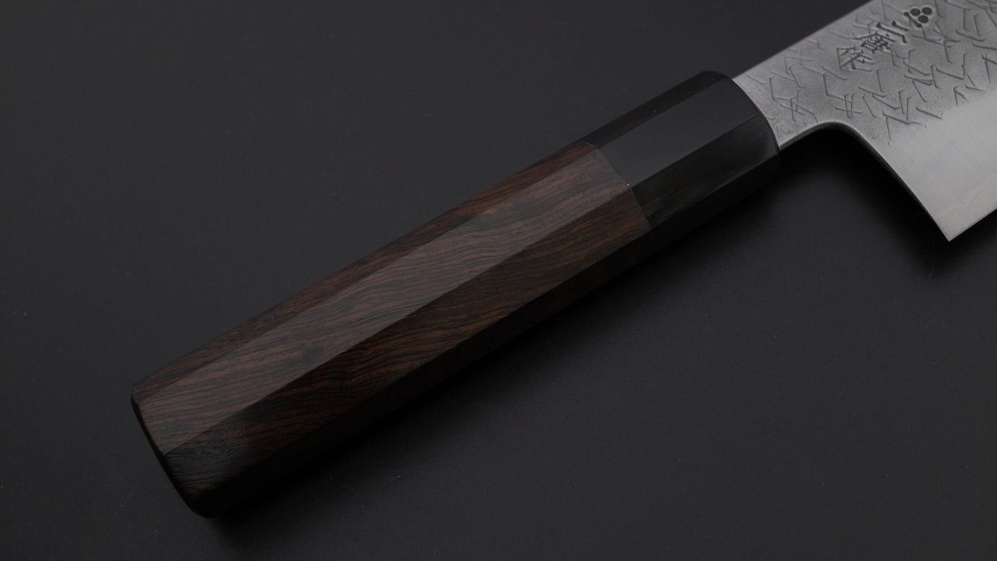 Nigara Blue Super Santoku 180mm Ebony Handle