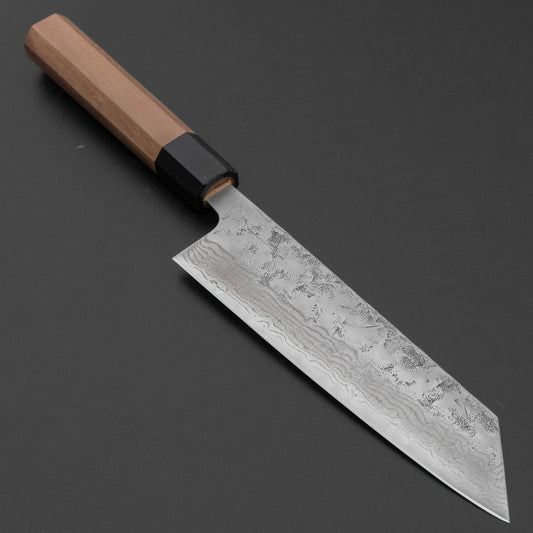Hitohira Futana Swedish Stainless Nashiji Damascus Bunka 170mm Walnut Handle