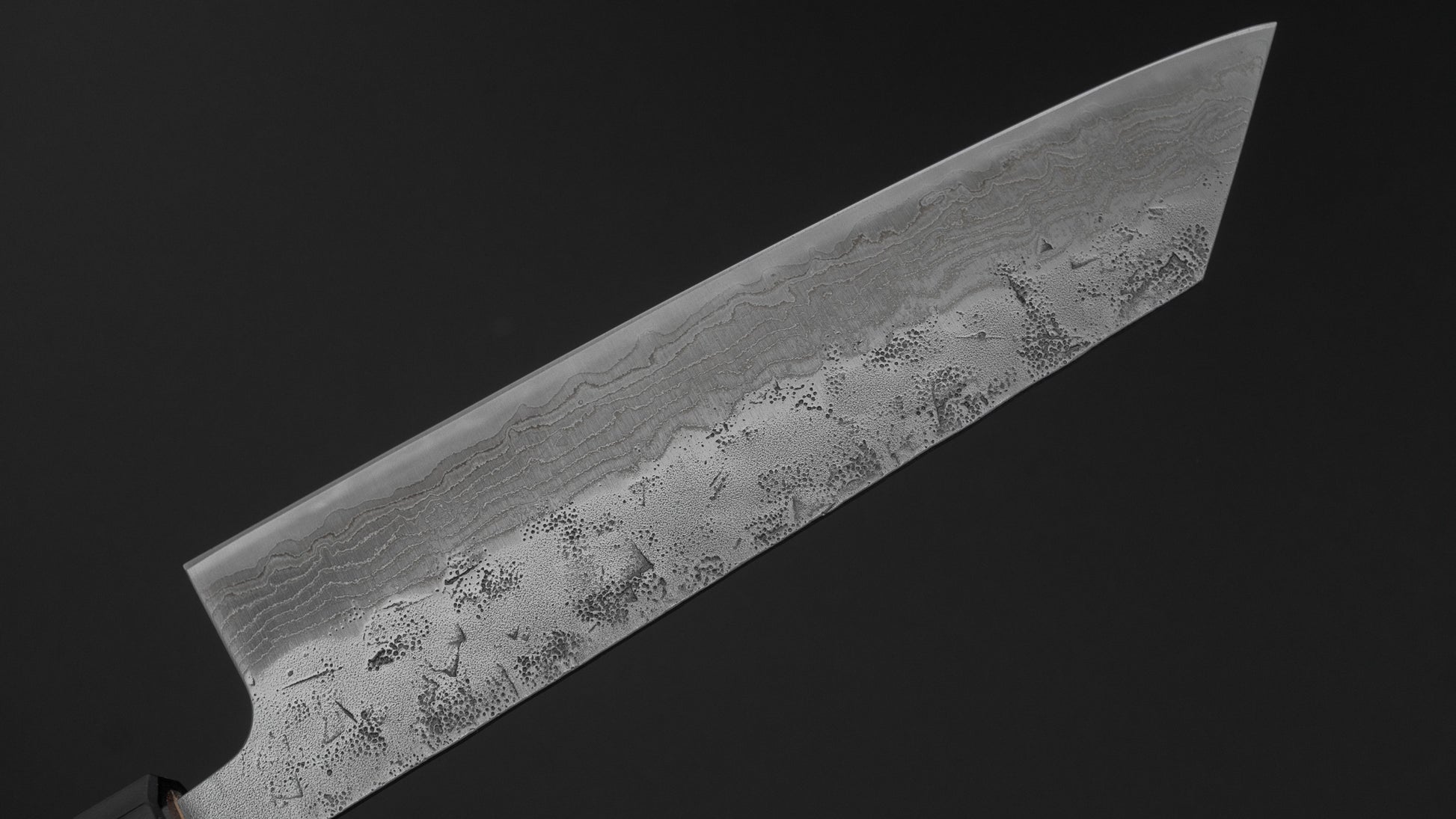 Hitohira Futana Swedish Stainless Nashiji Damascus Bunka 170mm Walnut Handle