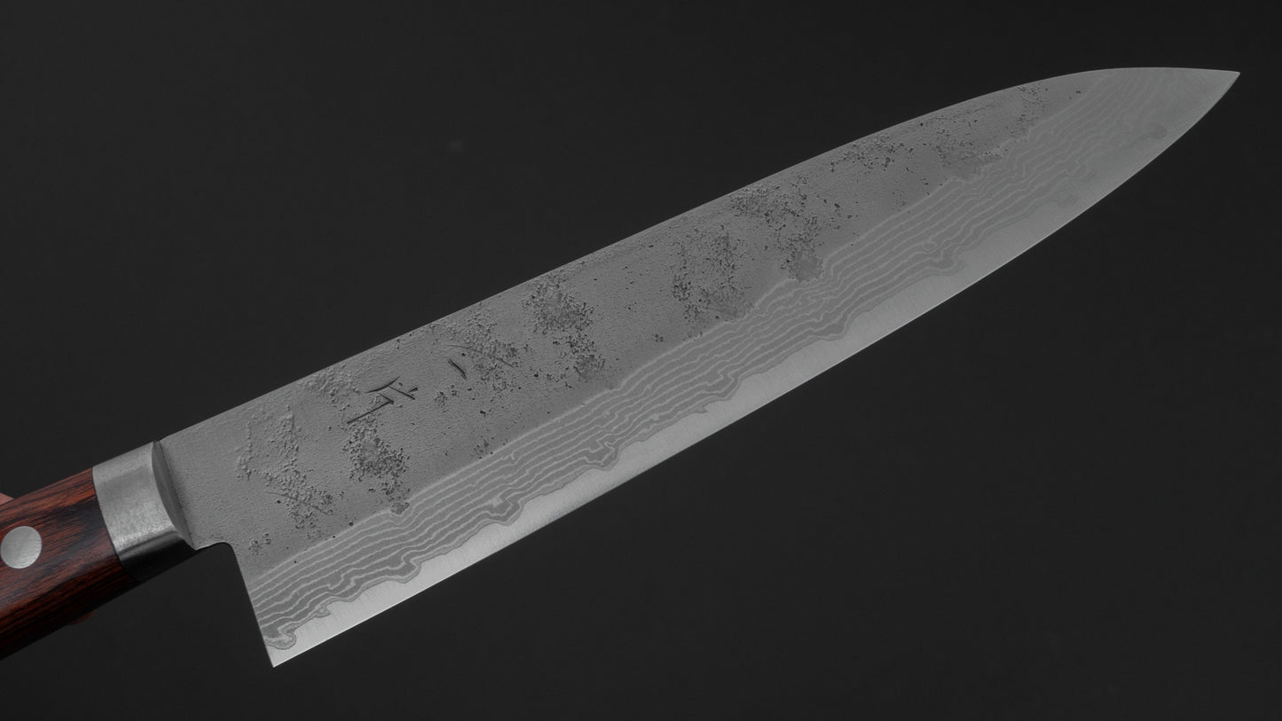 Hitohira NM V10 Nashiji Damascus Gyuto 180mm Imitation Mahogany Handle