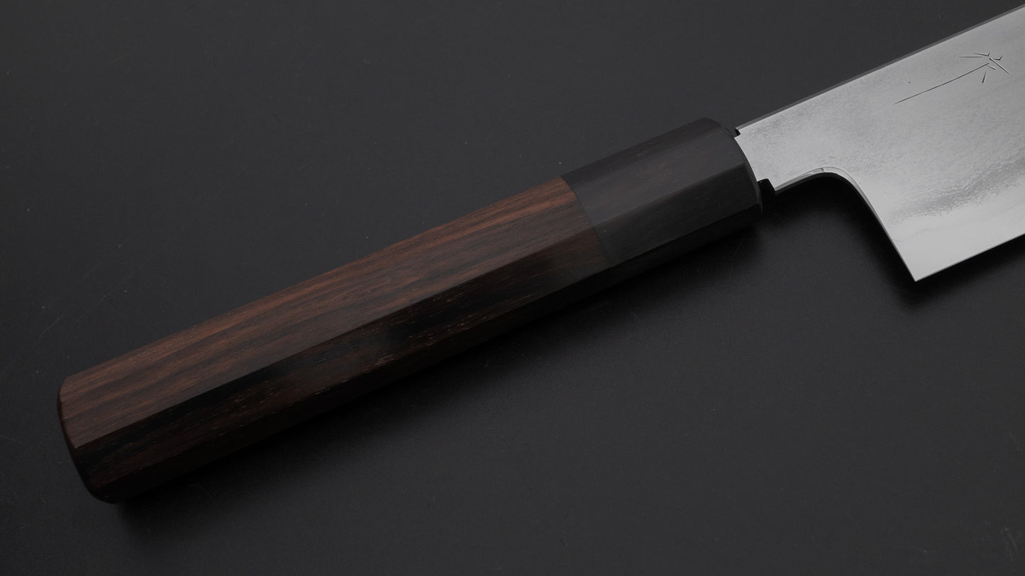 Tetsujin Silver #3 Metal Flow Pasta Kiri 270mm Taihei Makassar Ebony Handle