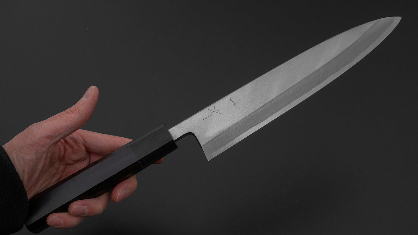 Hitohira Kikuchiyo Manzo Blue #2 Mioroshi Deba 210mm Ebony Handle (Saya)