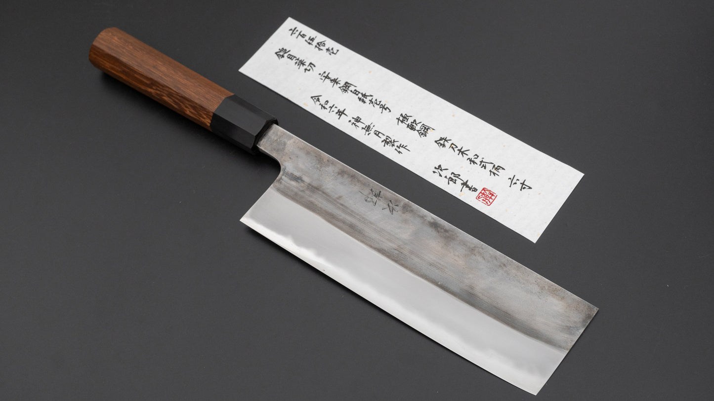 Jiro Tsuchime Wa Nakiri 180mm Taihei Tagayasan Handle (#651)