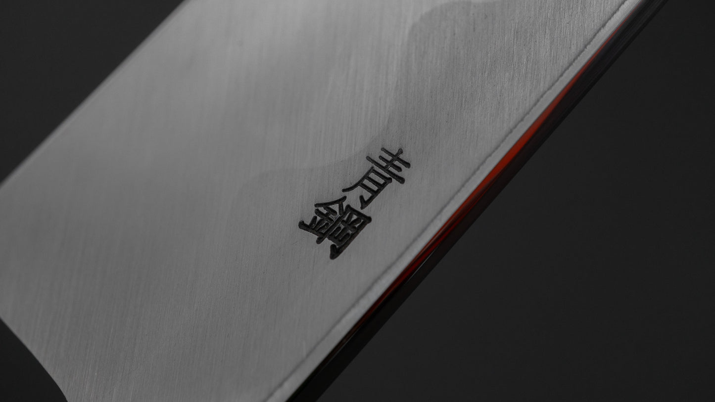 Hitohira Kikuchiyo Manzo Blue #2 Mioroshi Deba 210mm Ebony Handle (Saya)