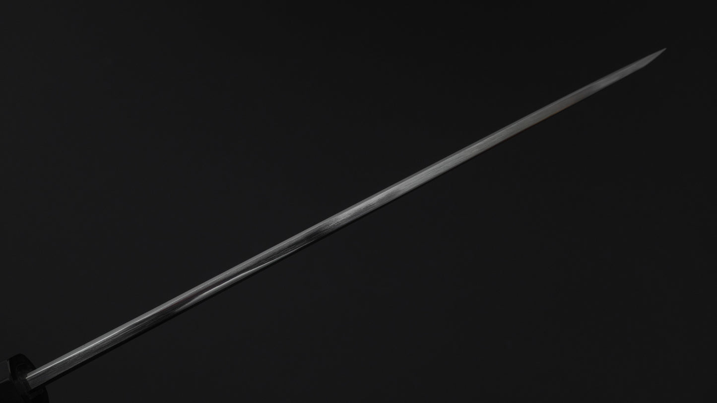 Hitohira Kikuchiyo Mosuke Silver #3 Mirror Polished Mioroshi Deba 210mm Ebony Handle (Saya)