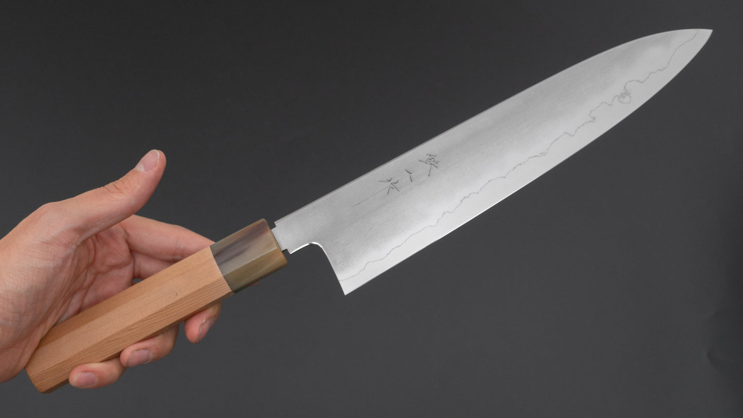 Tetsujin Silver #3 Kasumi Gyuto 240mm Yakusugi Cedar Handle