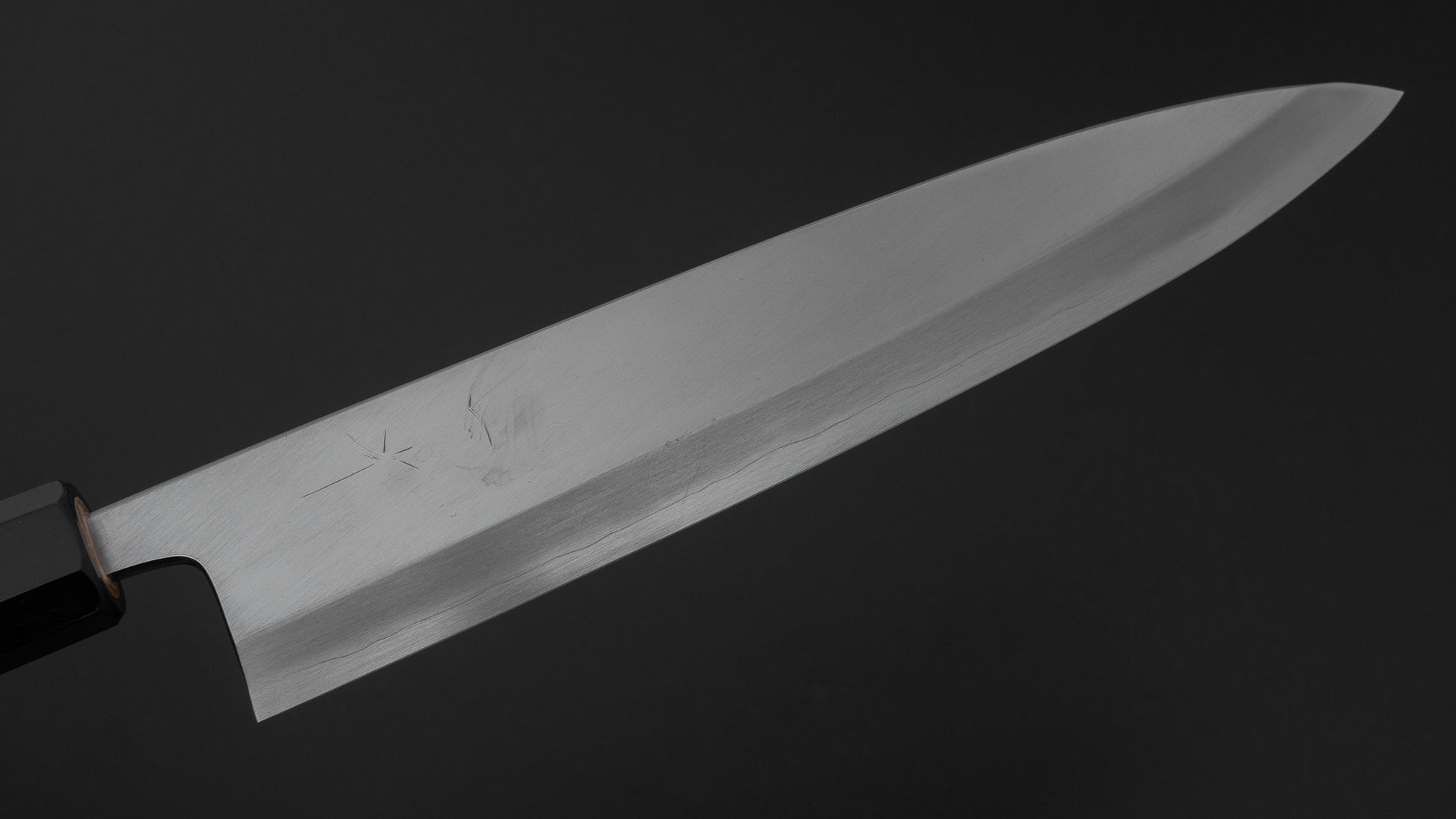 Hitohira Kikuchiyo Mosuke Silver #3 Mioroshi Deba 240mm Ho Wood Handle