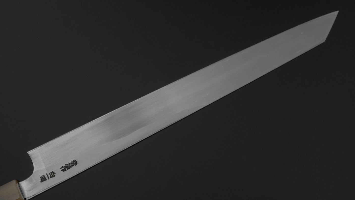 Hitohira Togashi White #1 Tachi Kiritsuke Yanagiba 300mm Ebony Handle (Saya)