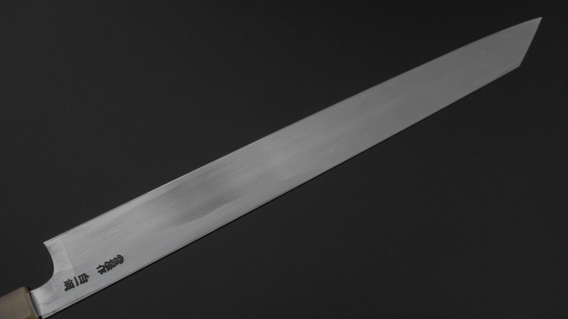 Hitohira Togashi White #1 Tachi Kiritsuke Yanagiba 300mm Ebony Handle (Saya)