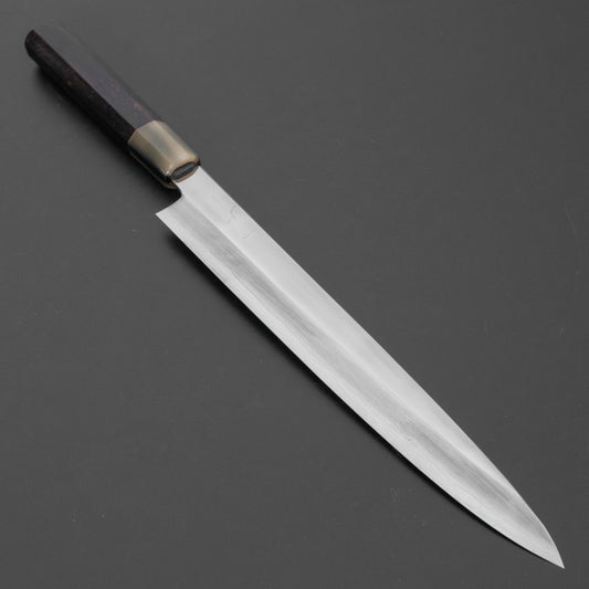 Hitohira Kikuchiyo Mosuke Silver #3 Mirror Polished Yanagiba 270mm Ebony Handle (Saya)
