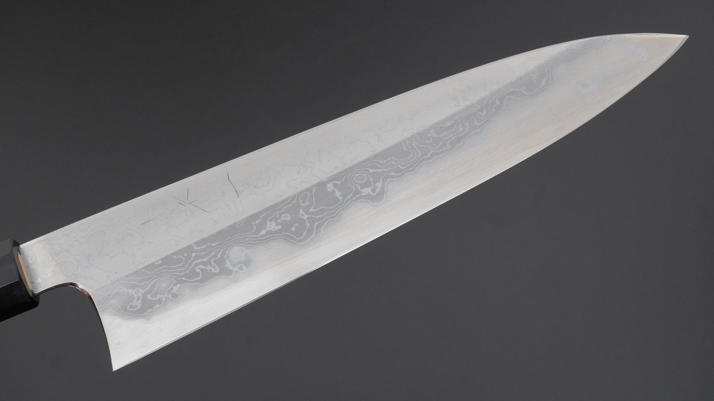 Hitohira Togashi White #1 Damascus Gyuto 240mm Burnt Yakusugi Handle