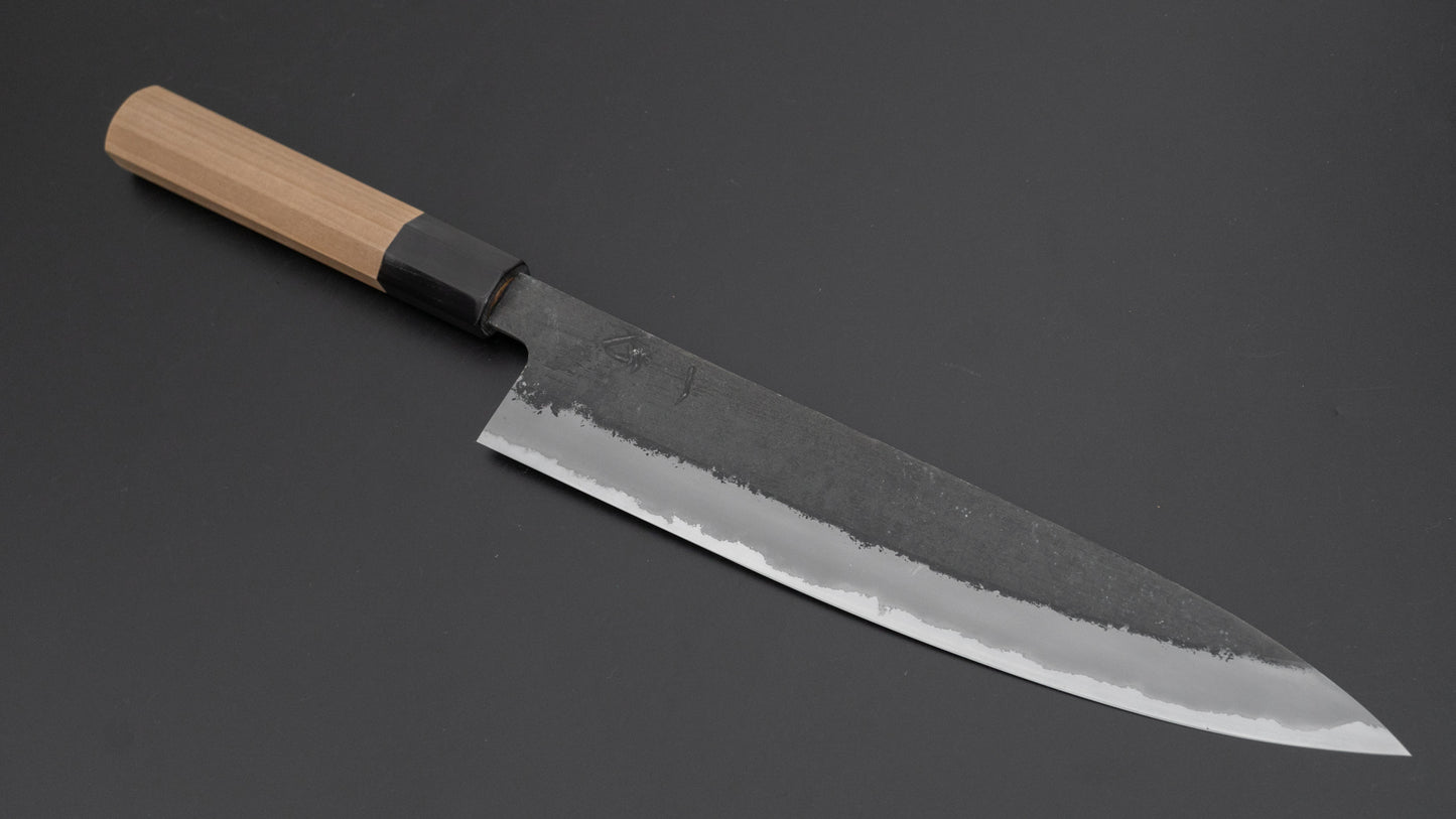 Hitohira Hinode Nashiji White #2 Stainless Clad Gyuto 240mm Ho Wood Handle