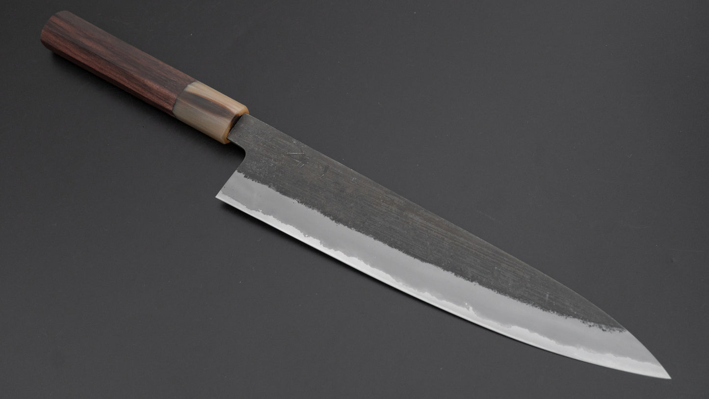 Hitohira Hinode Nashiji White #2 Stainless Clad Gyuto 240mm Taihei Rosewood Handle