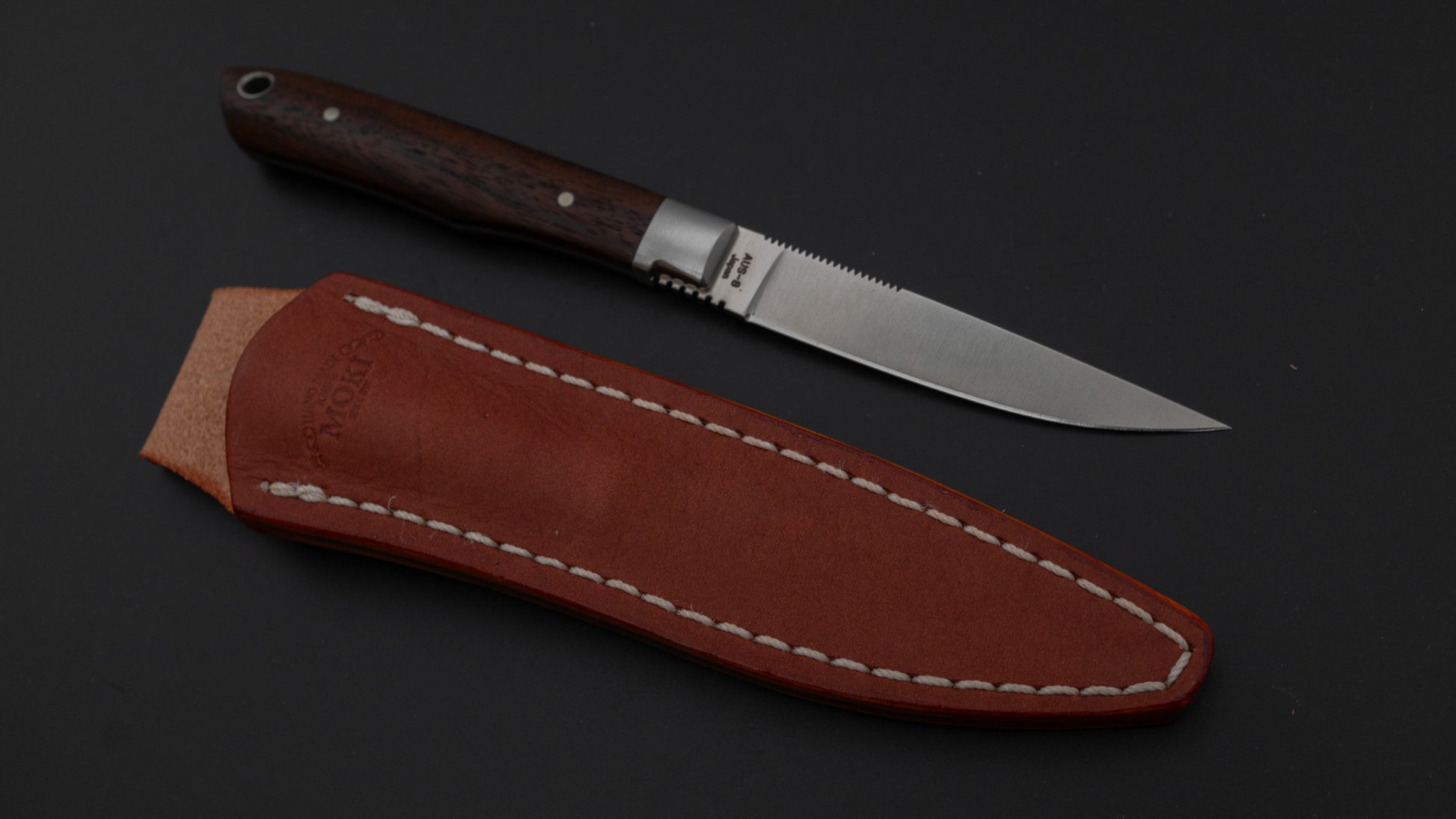 MOKI Trout & Bird 2.0 Fixed Blade Rosewood Handle