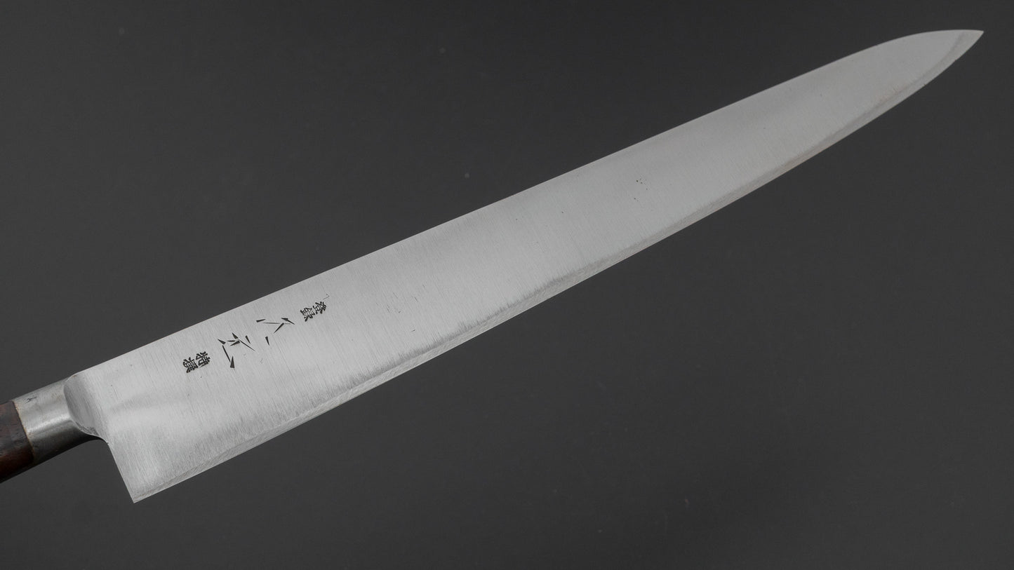 Morihei Hisamoto Vintage Carbon Sujihiki 330mm Rosewood Handle