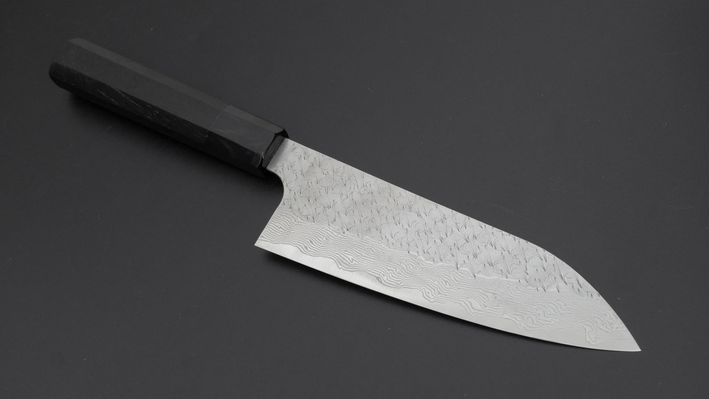 Nigara SG STRIX Santoku 180mm Ebony Handle