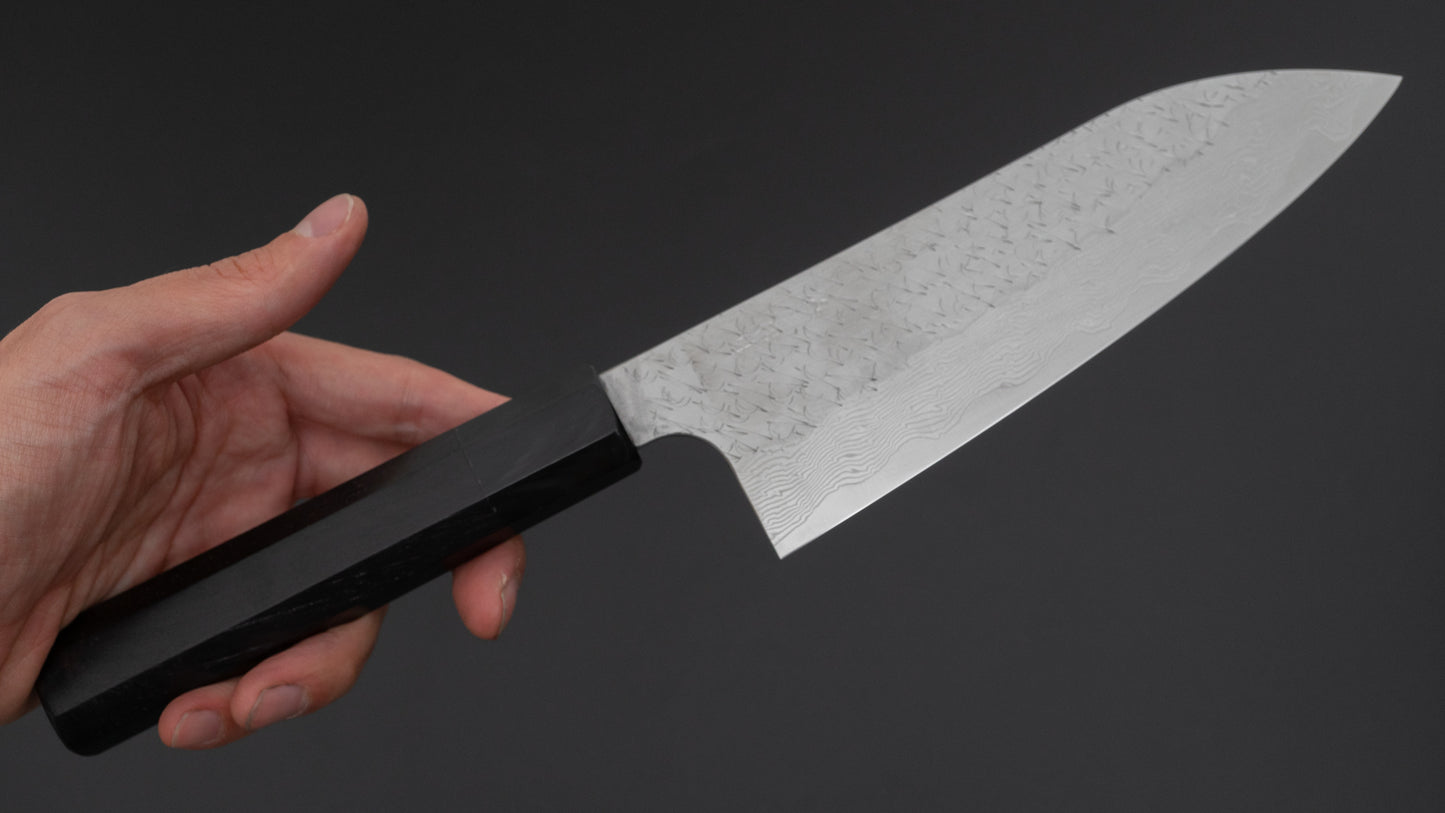 Nigara SG STRIX Santoku 180mm Ebony Handle