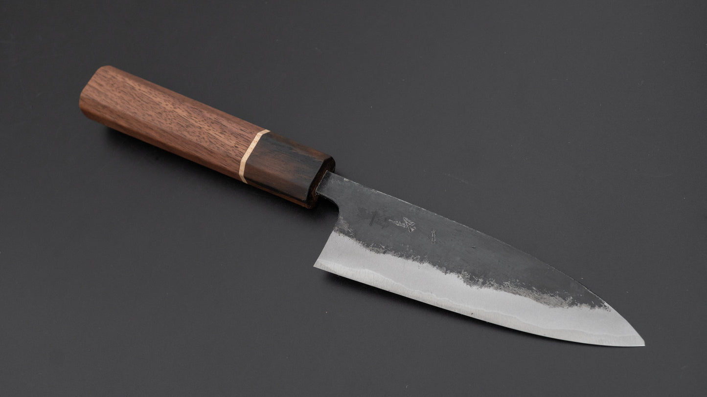 Hitohira Blue #1 Kurouchi Santoku 125mm Walnut Handle