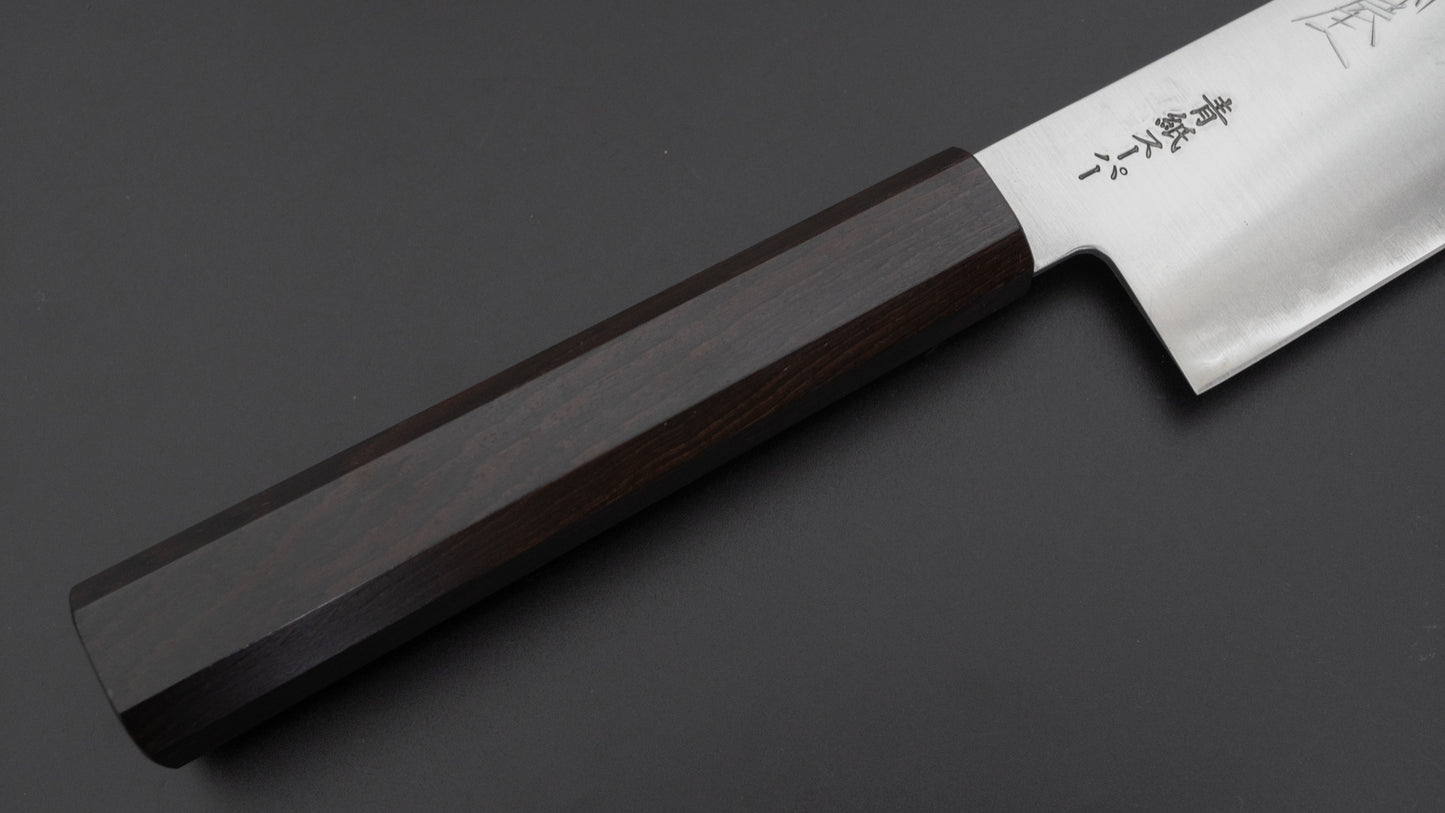 Hitohira Imojiya Blue Super Stainless Gyuto 210mm Ebony Handle