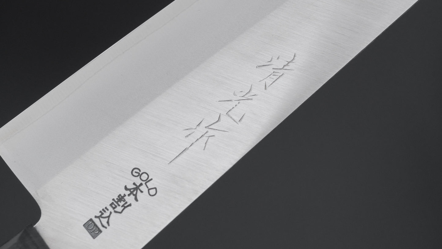 Morihei Kiyomitsu 80G Santoku Pakka Handle