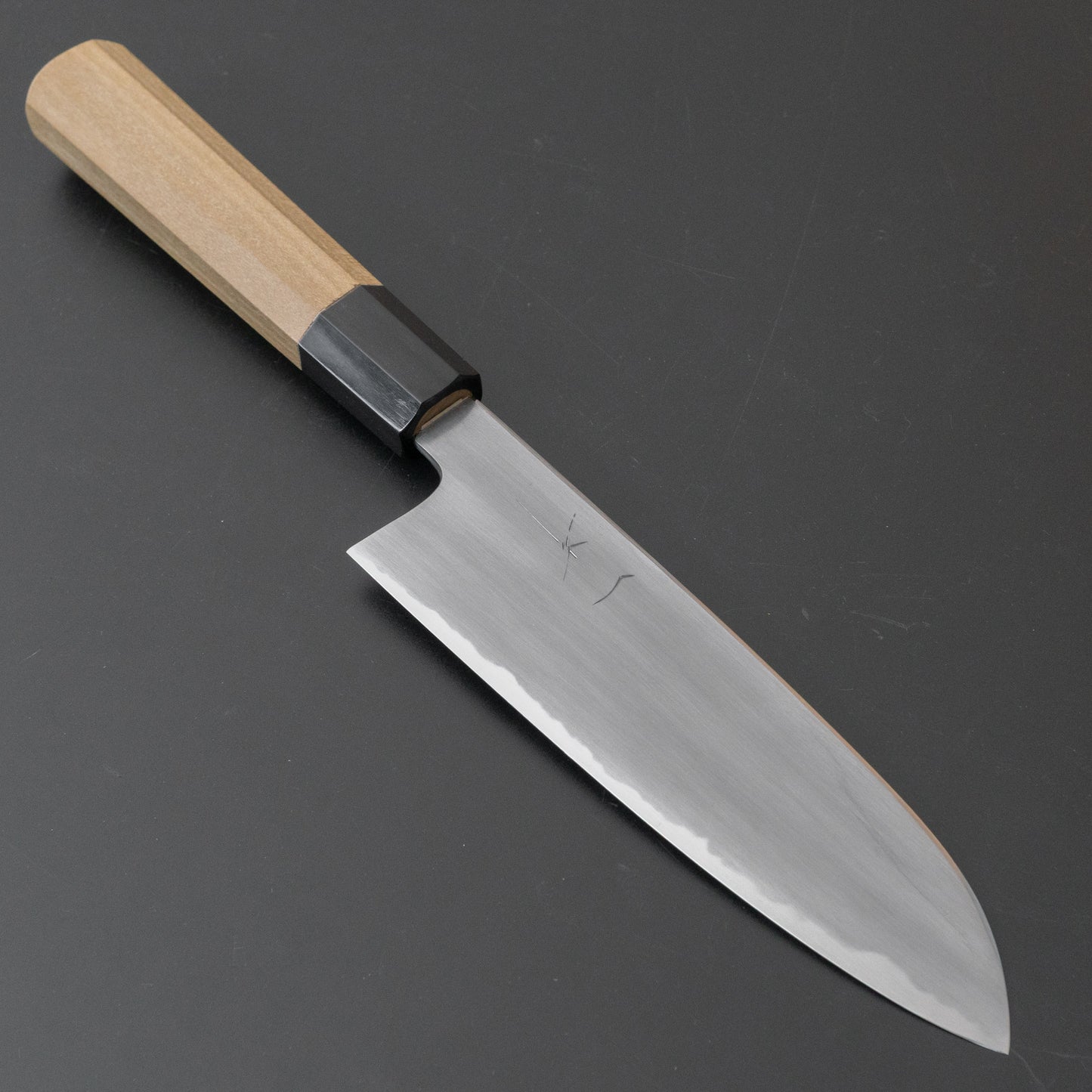 Hitohira Gorobei Rikichi White #2 Kasumi Santoku Ho Wood Handle - HITOHIRA