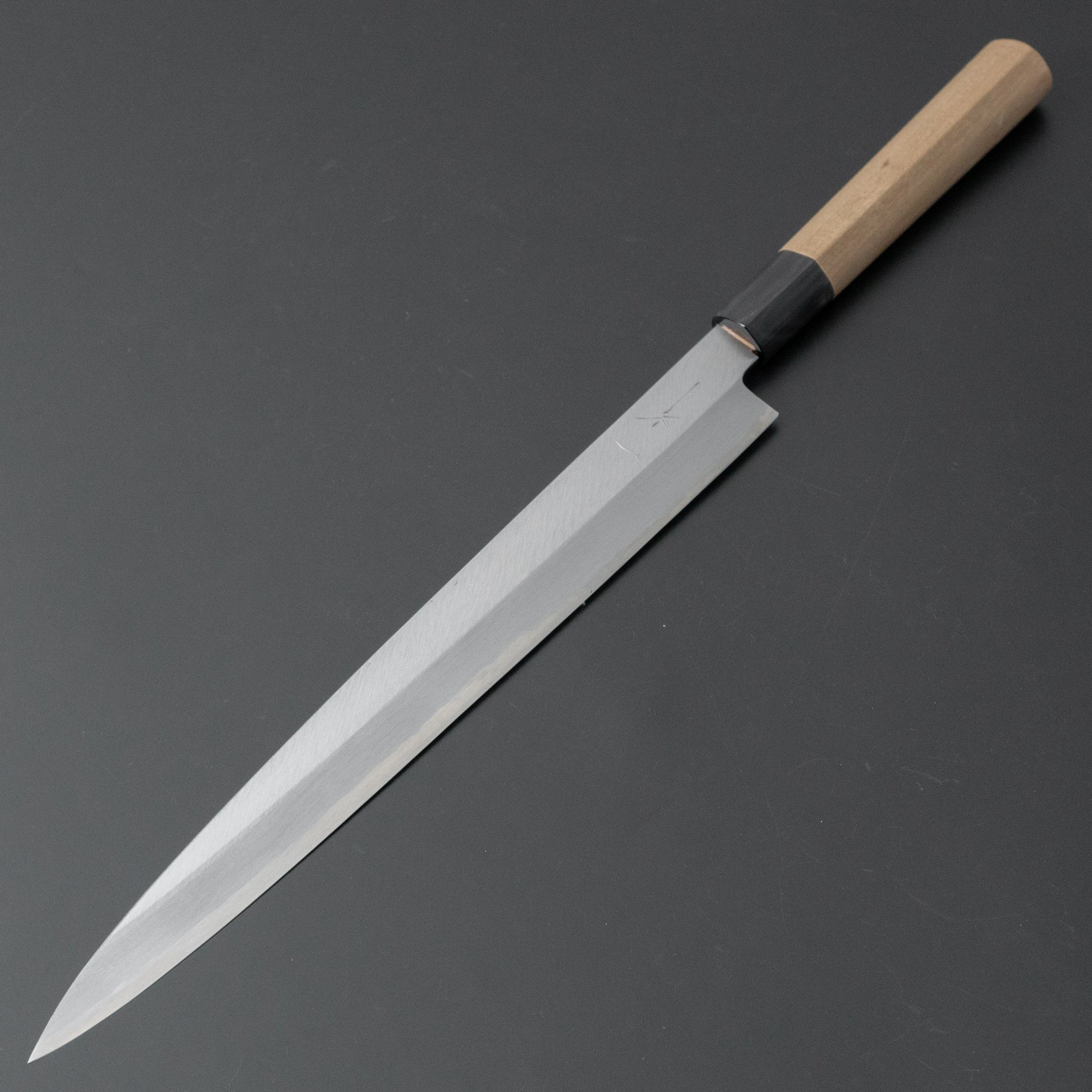 Hitohira Gorobei Blue #2 Left-Handed Yanagiba 300mm Ho Wood Handle (D-Shape) - HITOHIRA