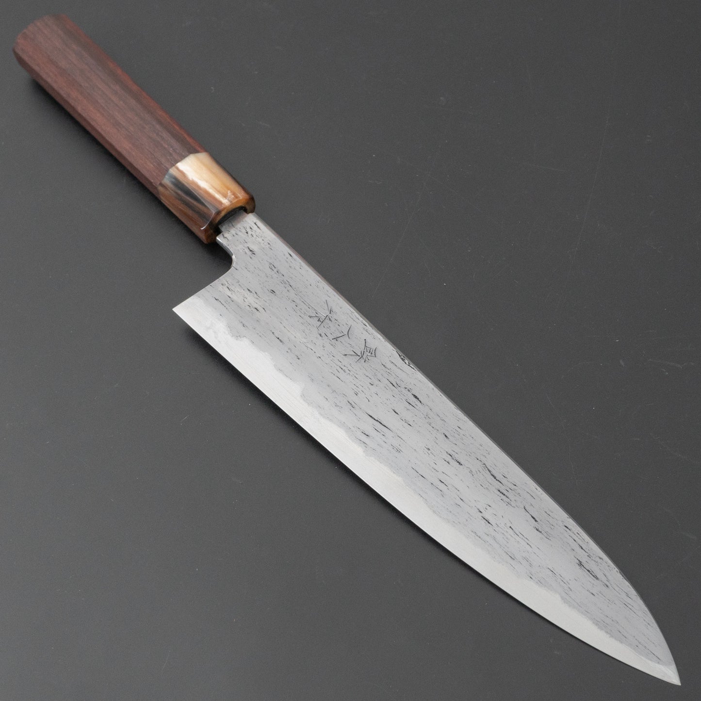 Tetsujin Special Blue #2 Rentetsu Gyuto 240mm Taihei Rosewood Handle (#02) - HITOHIRA