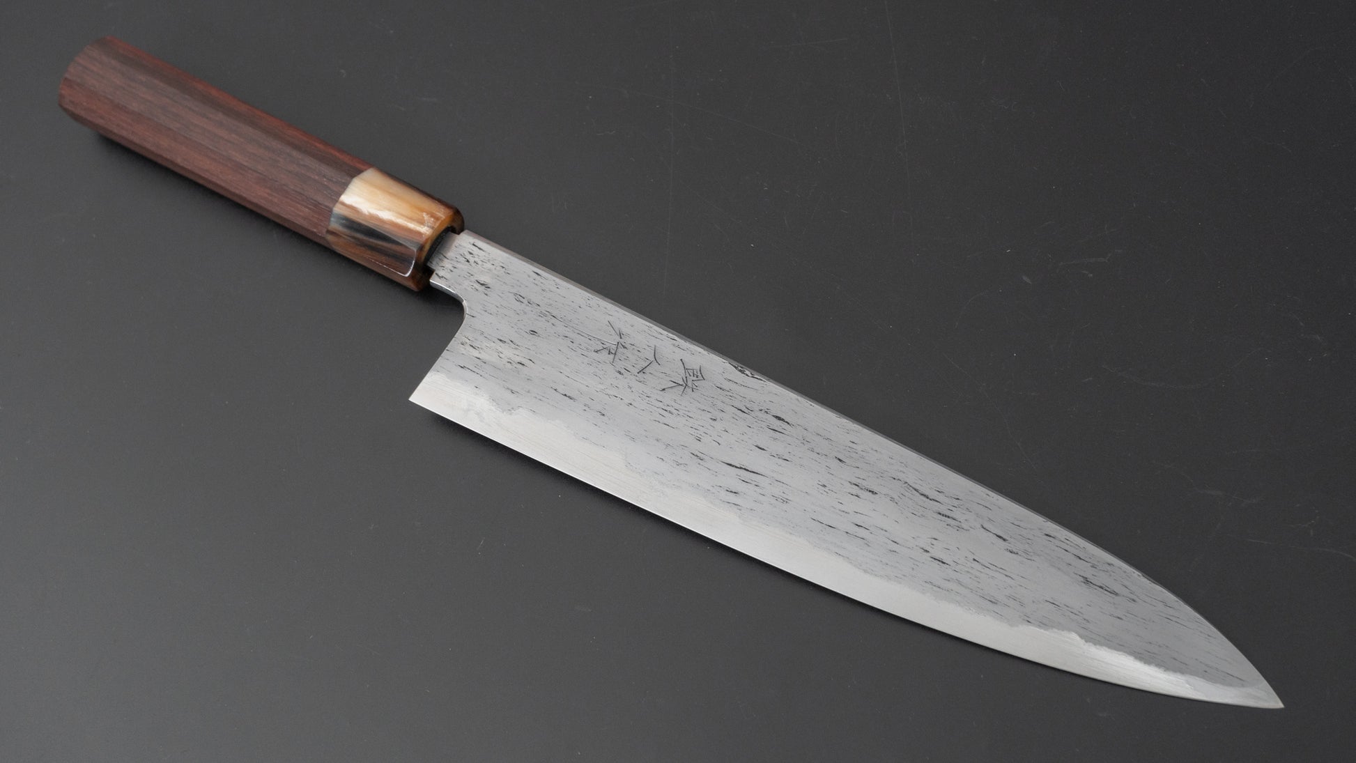 Tetsujin Special Blue #2 Rentetsu Gyuto 240mm Taihei Rosewood Handle (#02) - HITOHIRA