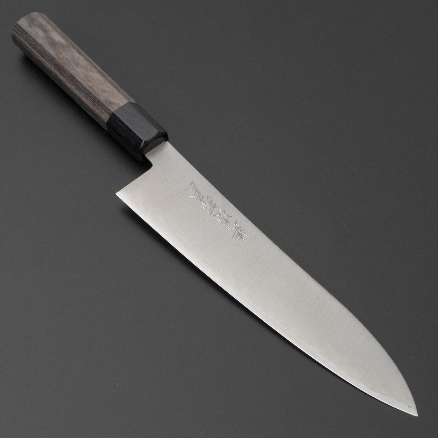 Hitohira Imojiya TH Blue Super Gyuto 210mm Pakka Handle (Gray) - HITOHIRA