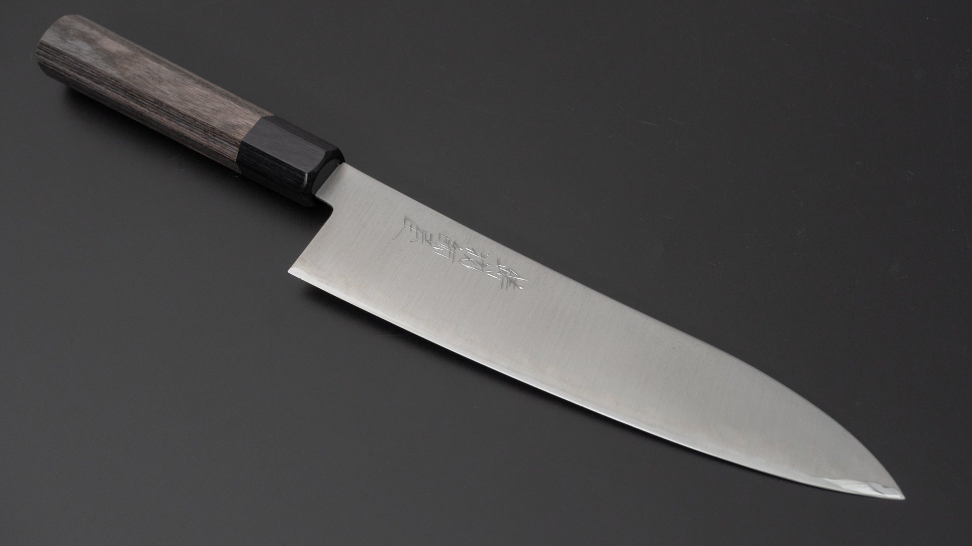 Hitohira Imojiya TH Blue Super Gyuto 210mm Pakka Handle (Gray) - HITOHIRA