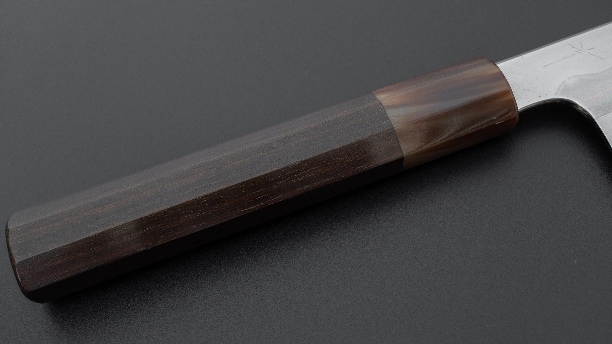 Hitohira Togashi White #1 Notaremon Mizu Honyaki Gyuto 240mm Taihei Makassar Ebony Handle (#129/ Saya)