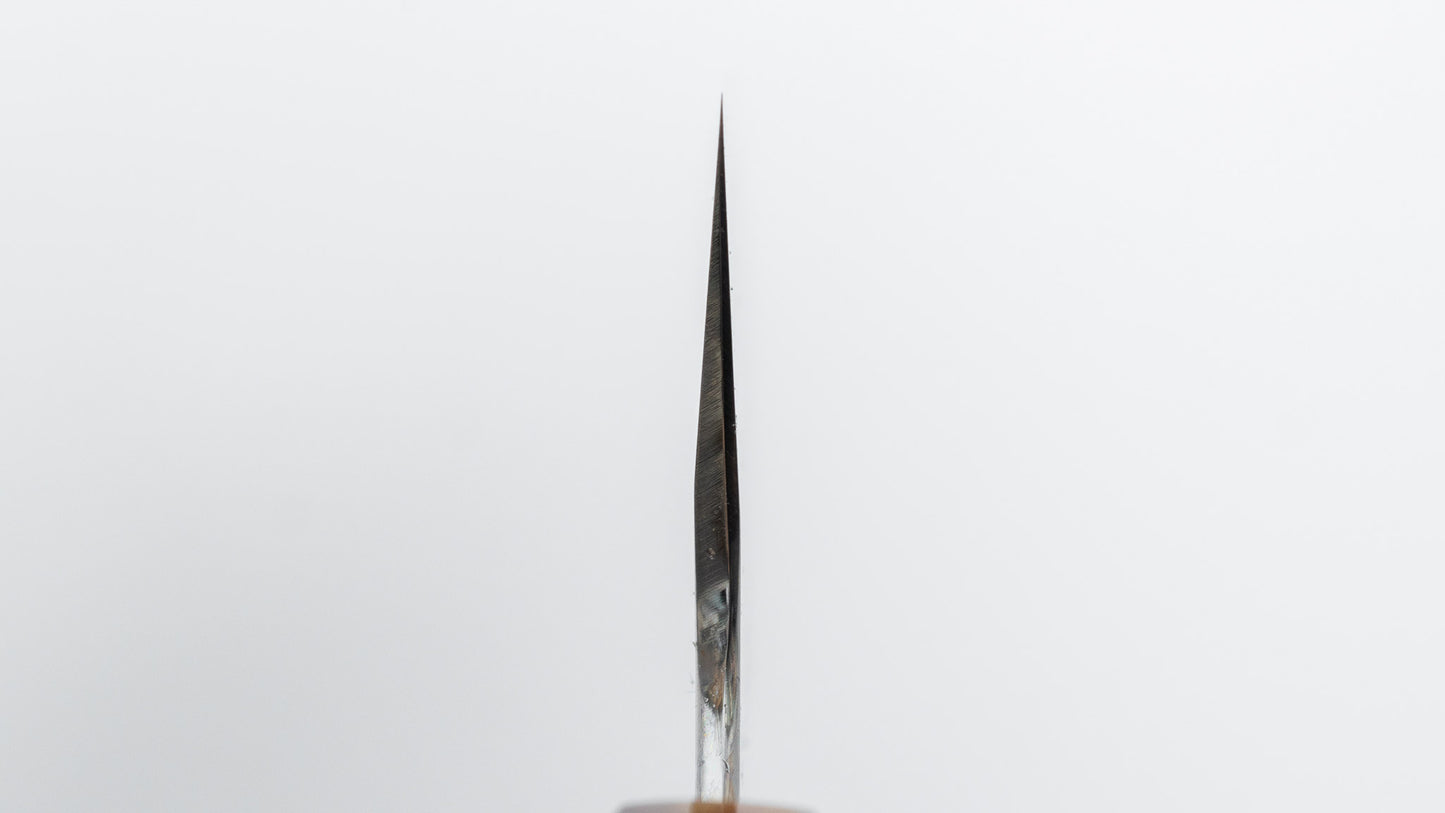 Hitohira Togashi White #1 Notaremon Mizu Honyaki Santoku 180mm Taihei Makassar Ebony Handle (#131/ Saya)