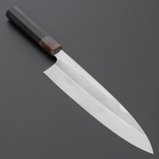 Hitohira Togashi Blue #1 Notaremon Mizu Honyaki Gyuto 240mm Taihei Ebony Handle (#132/ Saya)