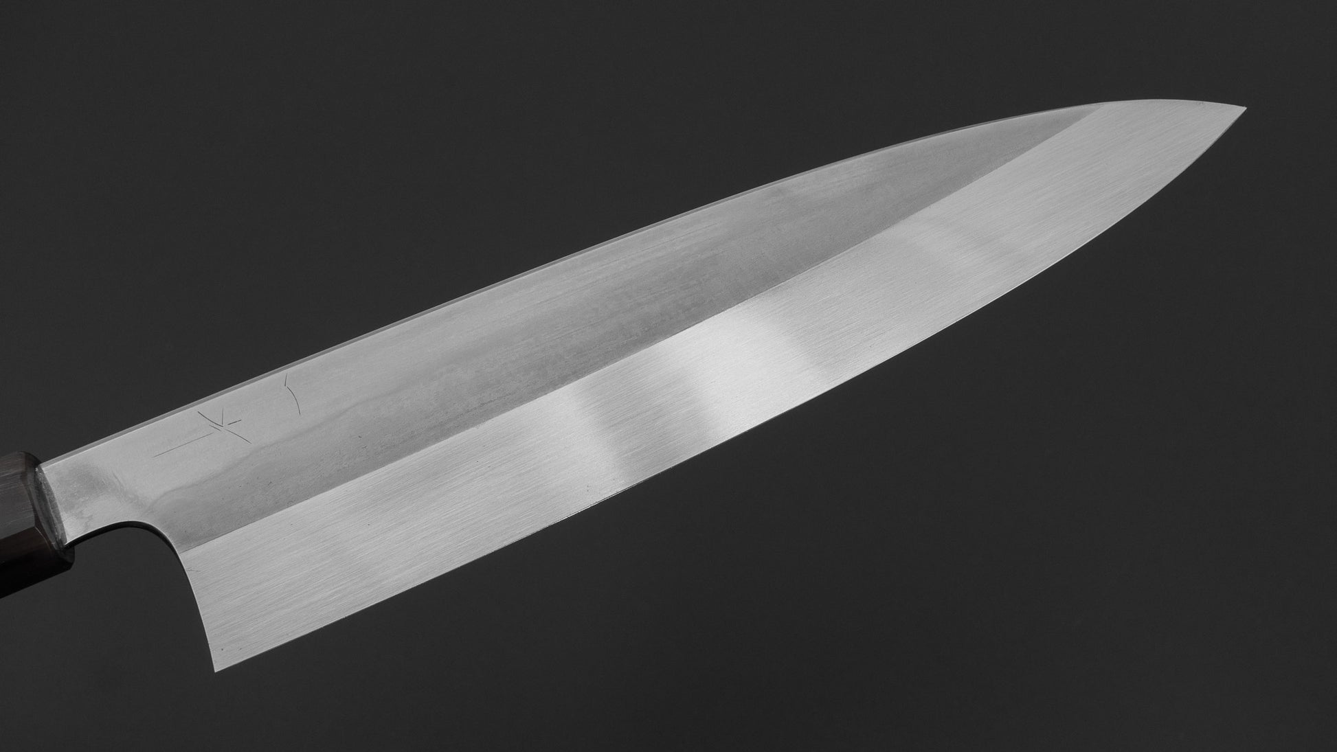 Hitohira Togashi Blue #1 Notaremon Mizu Honyaki Gyuto 240mm Taihei Ebony Handle (#132/ Saya)