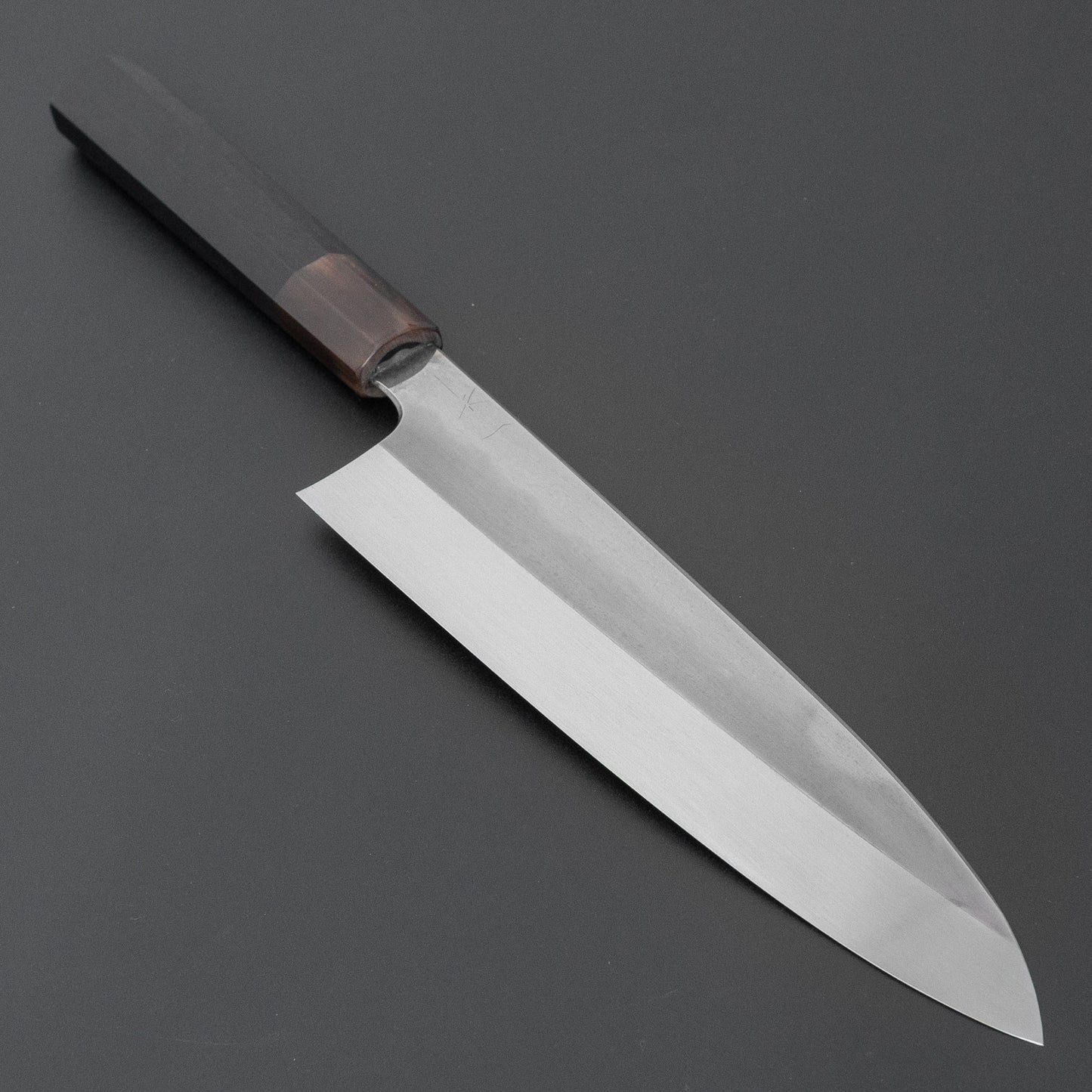Hitohira Togashi Blue #1 Notaremon Mizu Honyaki Gyuto 240mm Taihei Ebony Handle (#133/ Saya)