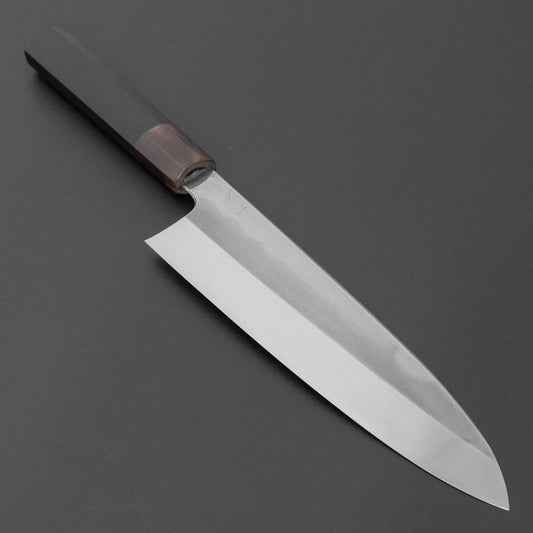 Hitohira Togashi Blue #1 Notaremon Mizu Honyaki Gyuto 240mm Taihei Ebony Handle (#133/ Saya)