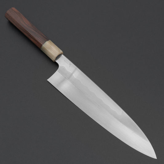 Hitohira Togashi White #1 Notaremon Mizu Honyaki Gyuto 240mm Taihei Makassar Ebony Handle (#135/ Saya)