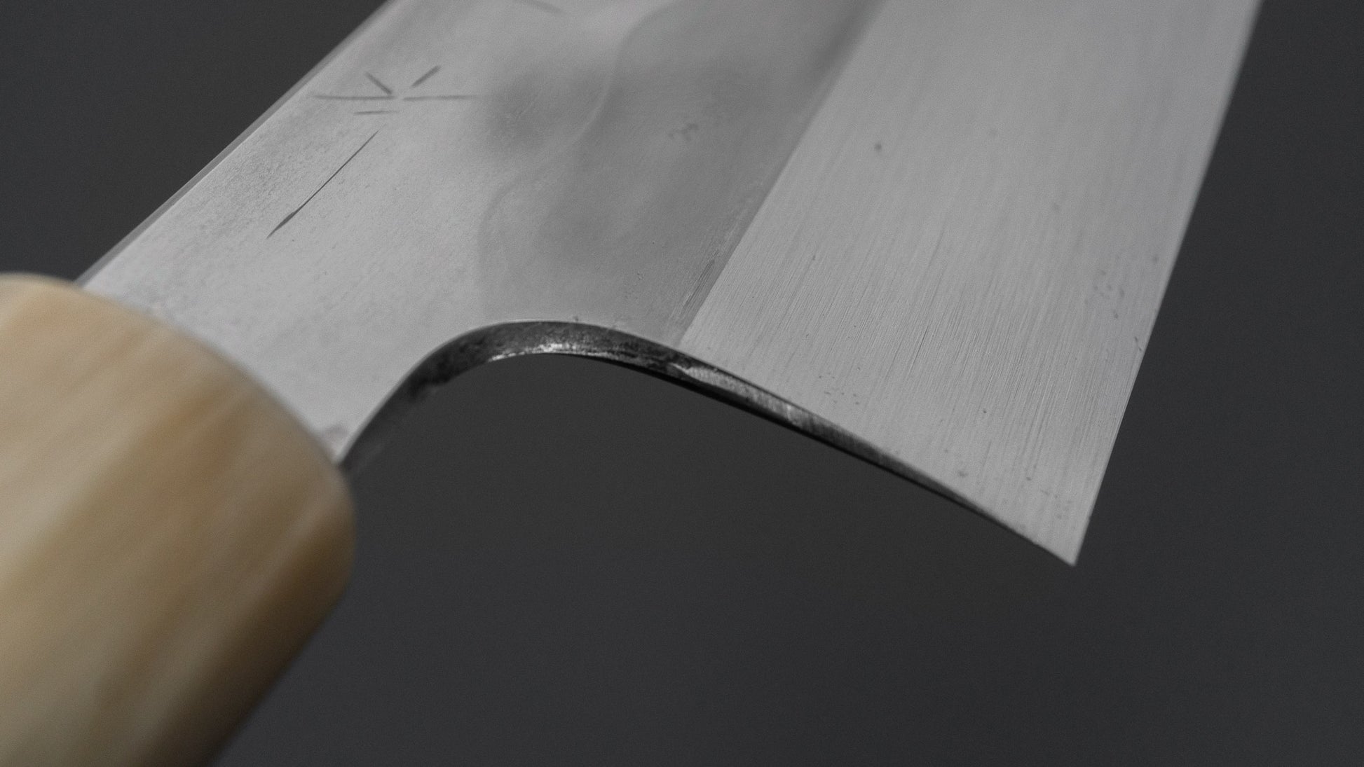 Hitohira Togashi White #1 Notaremon Mizu Honyaki Gyuto 240mm Taihei Makassar Ebony Handle (#135/ Saya)