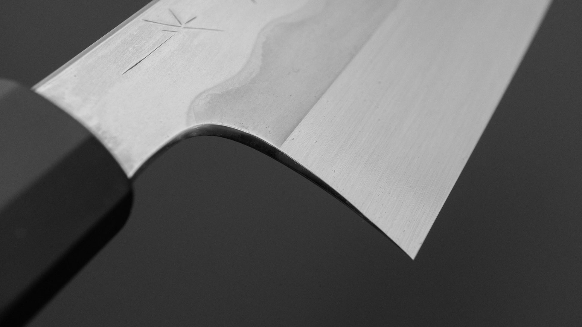 Hitohira Togashi White #1 Notaremon Mizu Honyaki Gyuto 240mm Kurokaki Persimmon Handle (#136/ Saya)